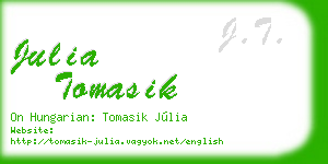 julia tomasik business card